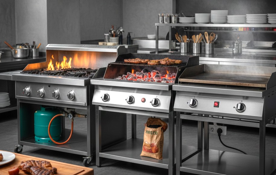 בחירת גריל למסעדה: גז, פחמים או חשמל?